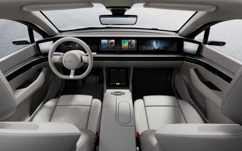 The interior of the car Sony Vision-S