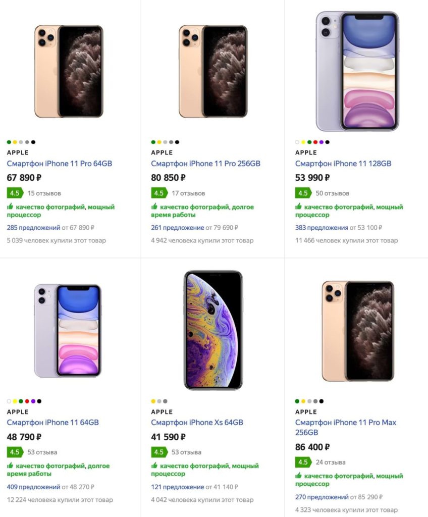 prices for iPhone 11 in Russia