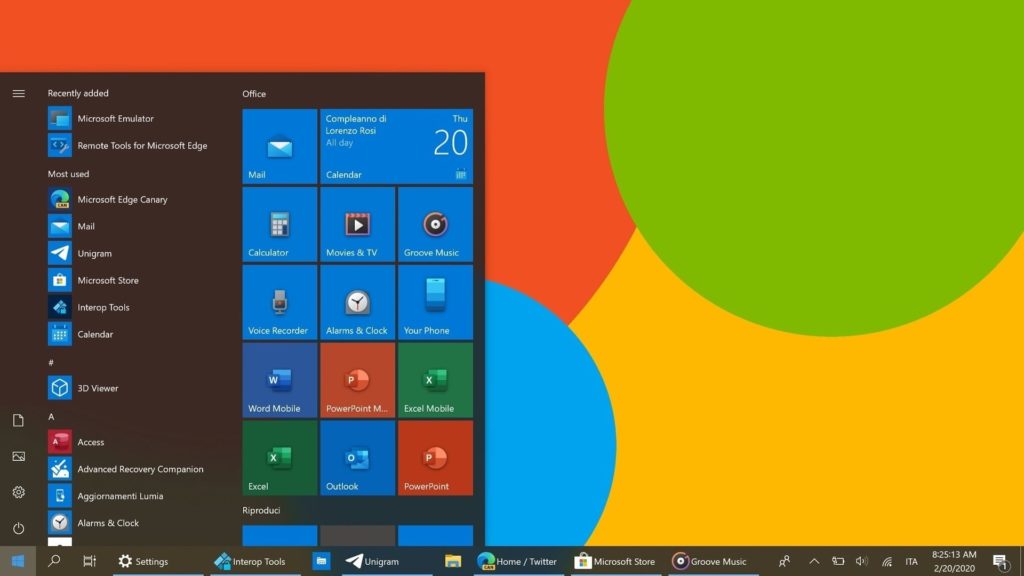 screenshot 1 of new windows 10